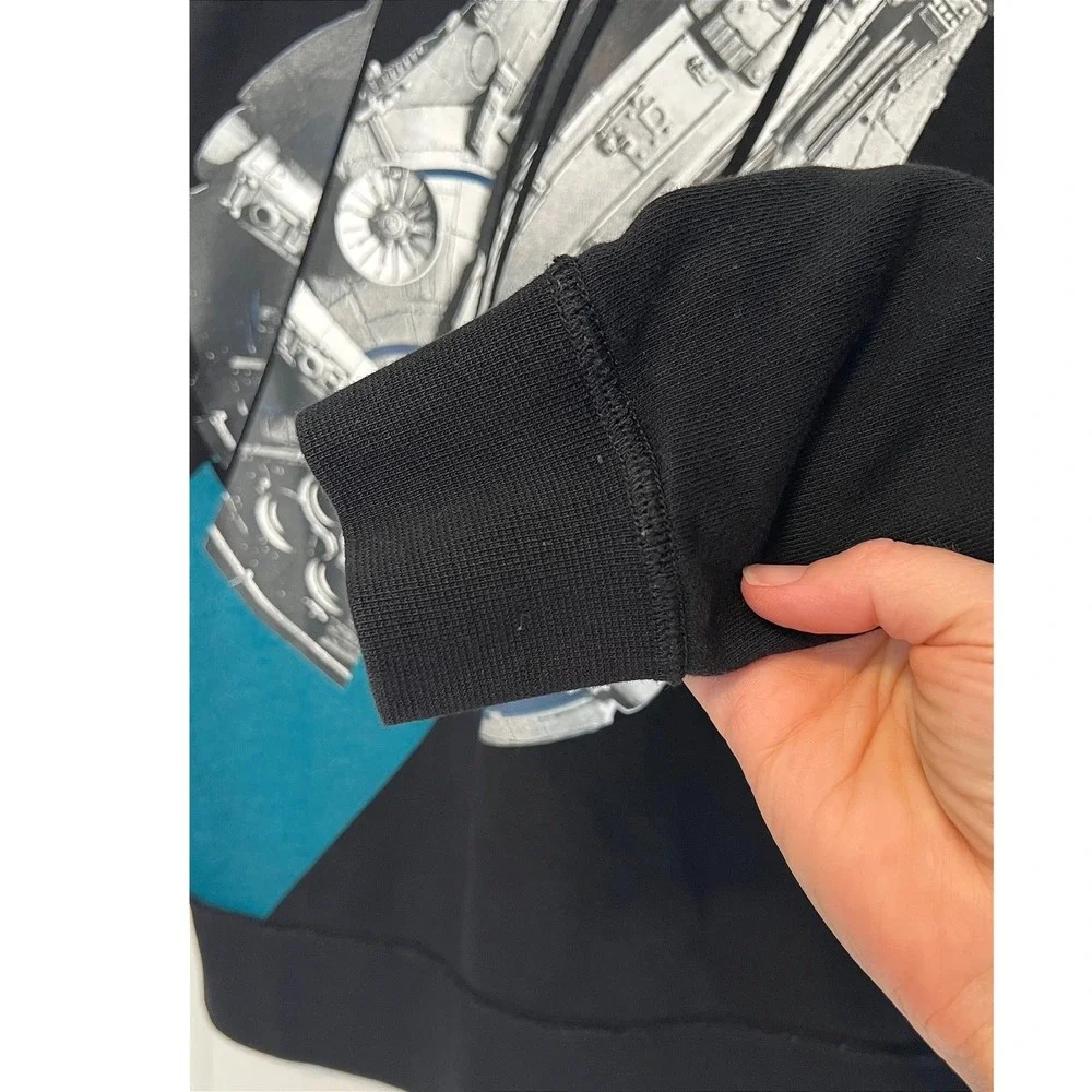 Gap Kids Size 8 M Star Wars Millennium Falcon Sweatshirt Black Graphic Pullover